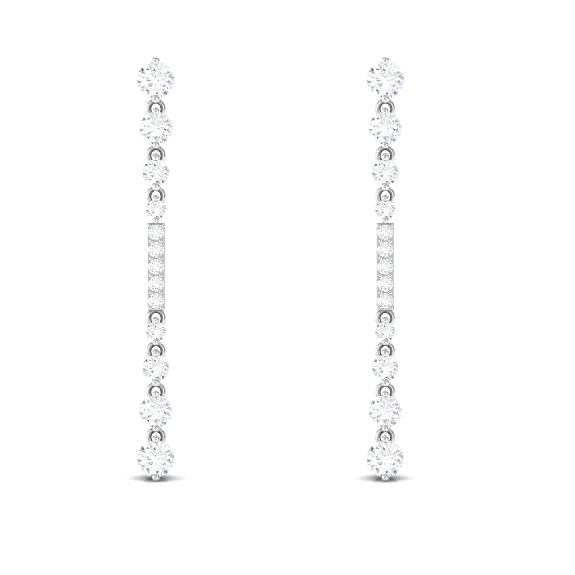 1.25 CT Certified Moissanite Simple Dangle Earrings