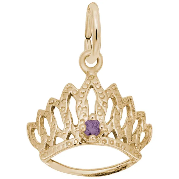 14 KT TIARA W/ BIRTHSTONE-JUNE