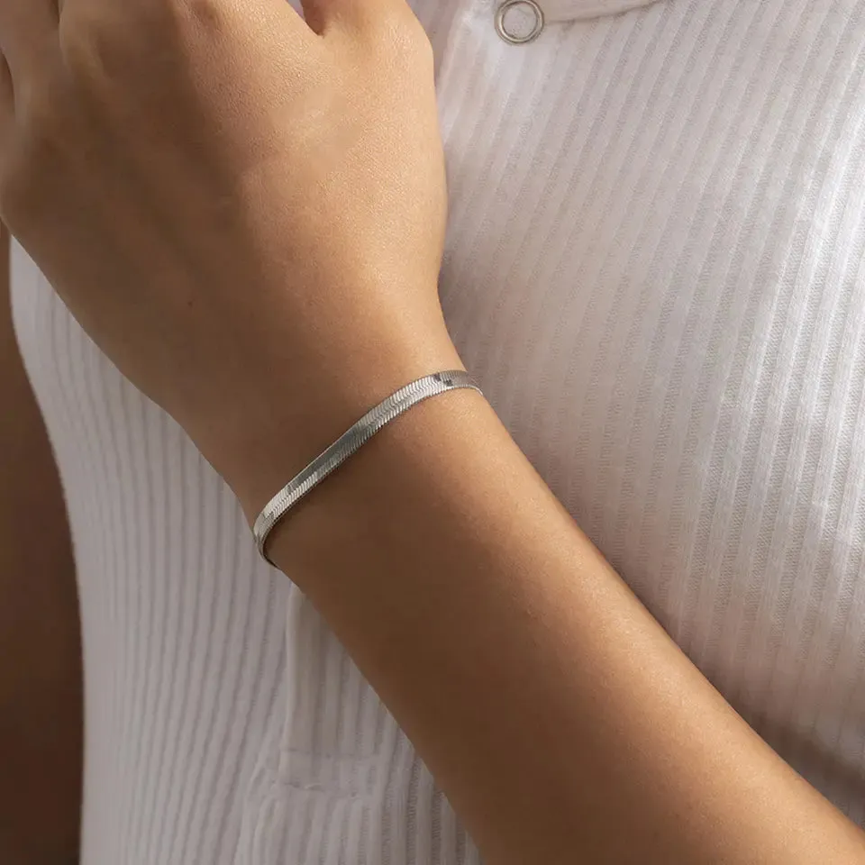 14K Gold-Filled Herringbone Bracelet