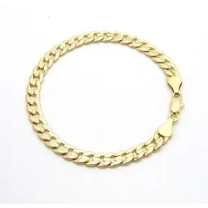 14k Gold Filled Matt Finished Cuban Bracelet 8