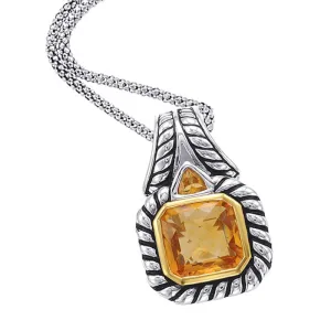 14Kt/Silver Citrine Pendant (141PD108183)
