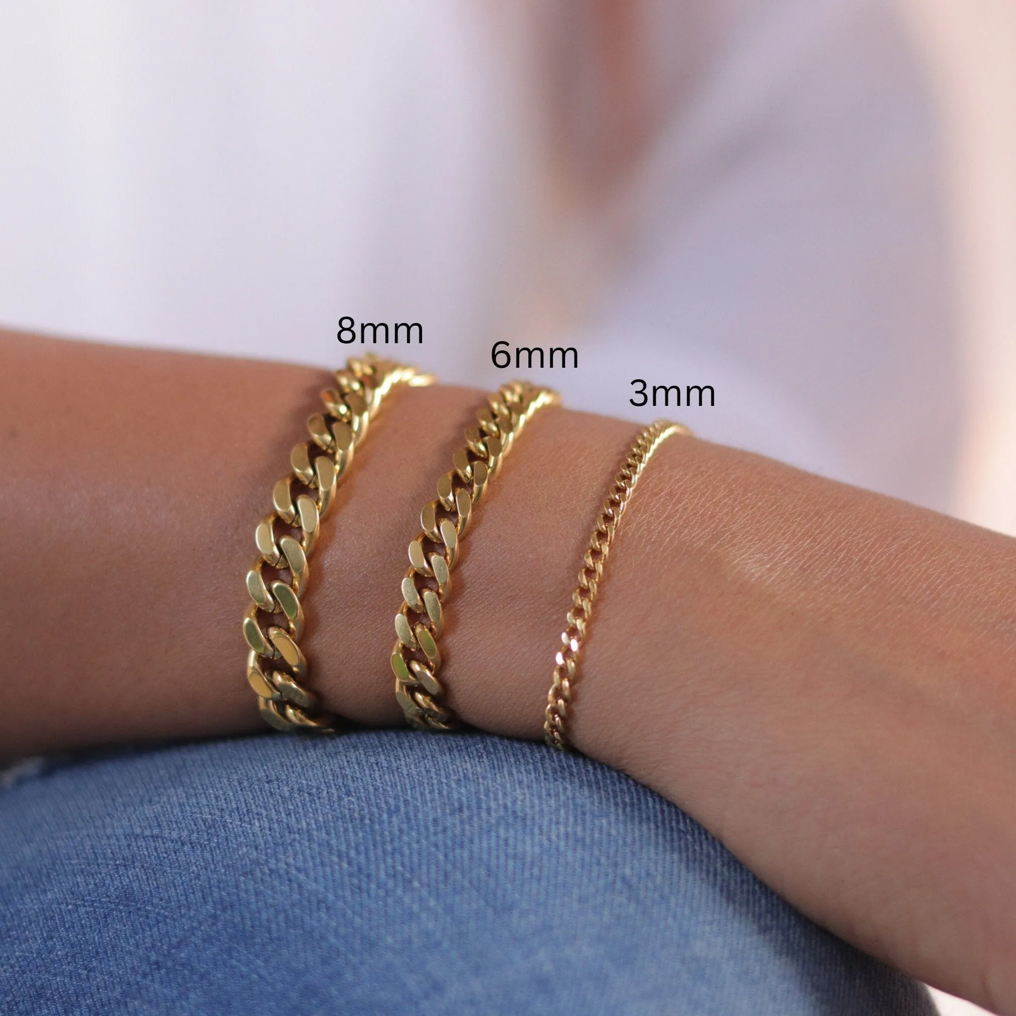 18K Gold-Filled Cuban Chain Bracelet