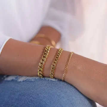 18K Gold-Filled Cuban Chain Bracelet