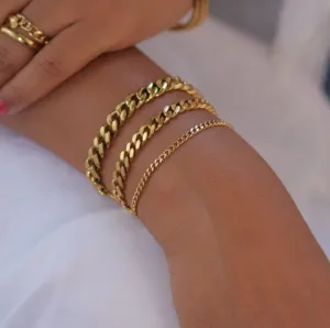 18K Gold-Filled Cuban Chain Bracelet