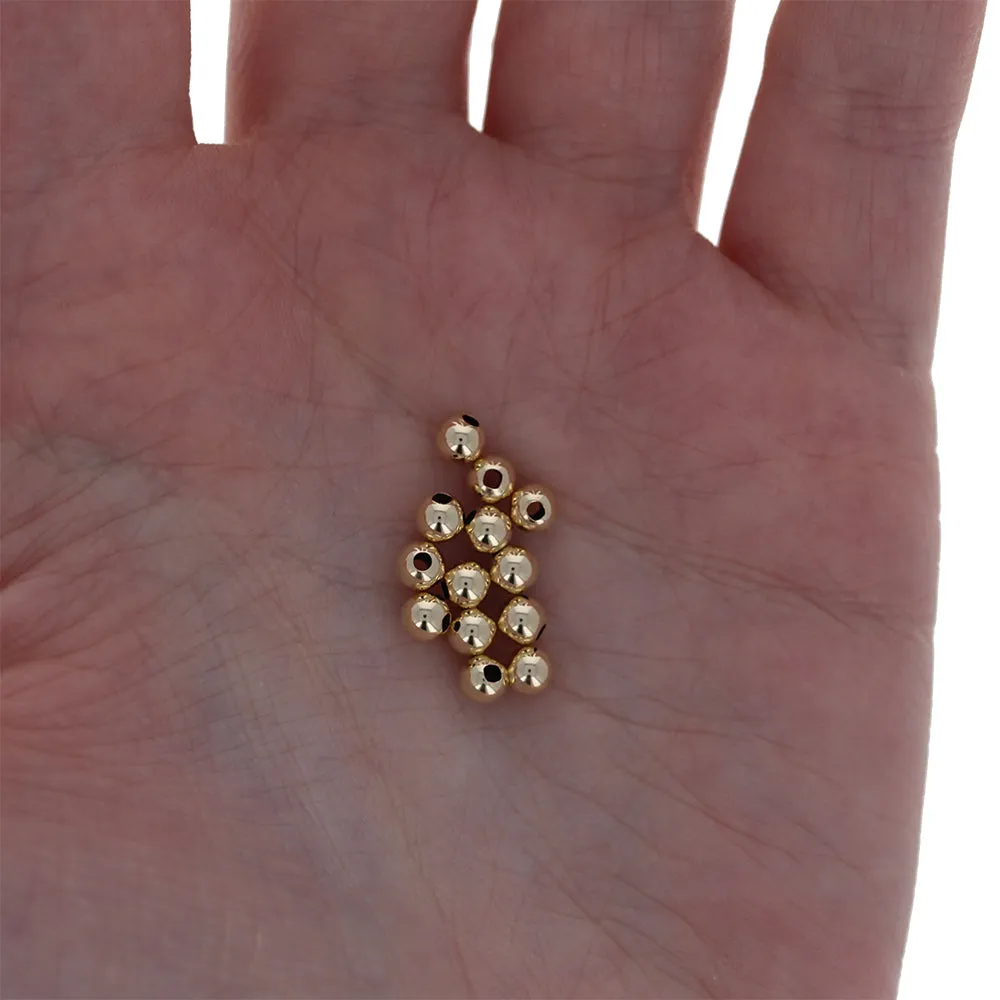 4mm Gold Filled Round Bead
