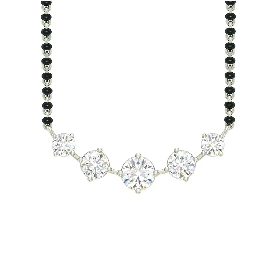 5 Stone Mangalsutra Chain Pendant