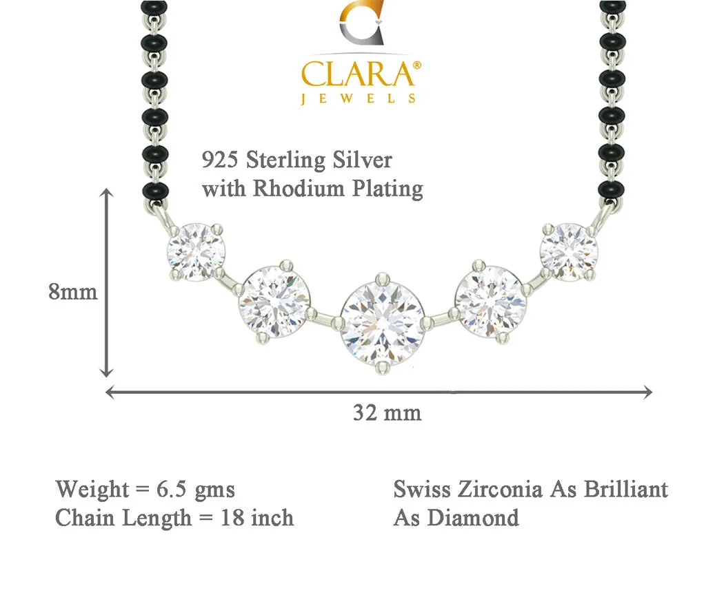 5 Stone Mangalsutra Chain Pendant