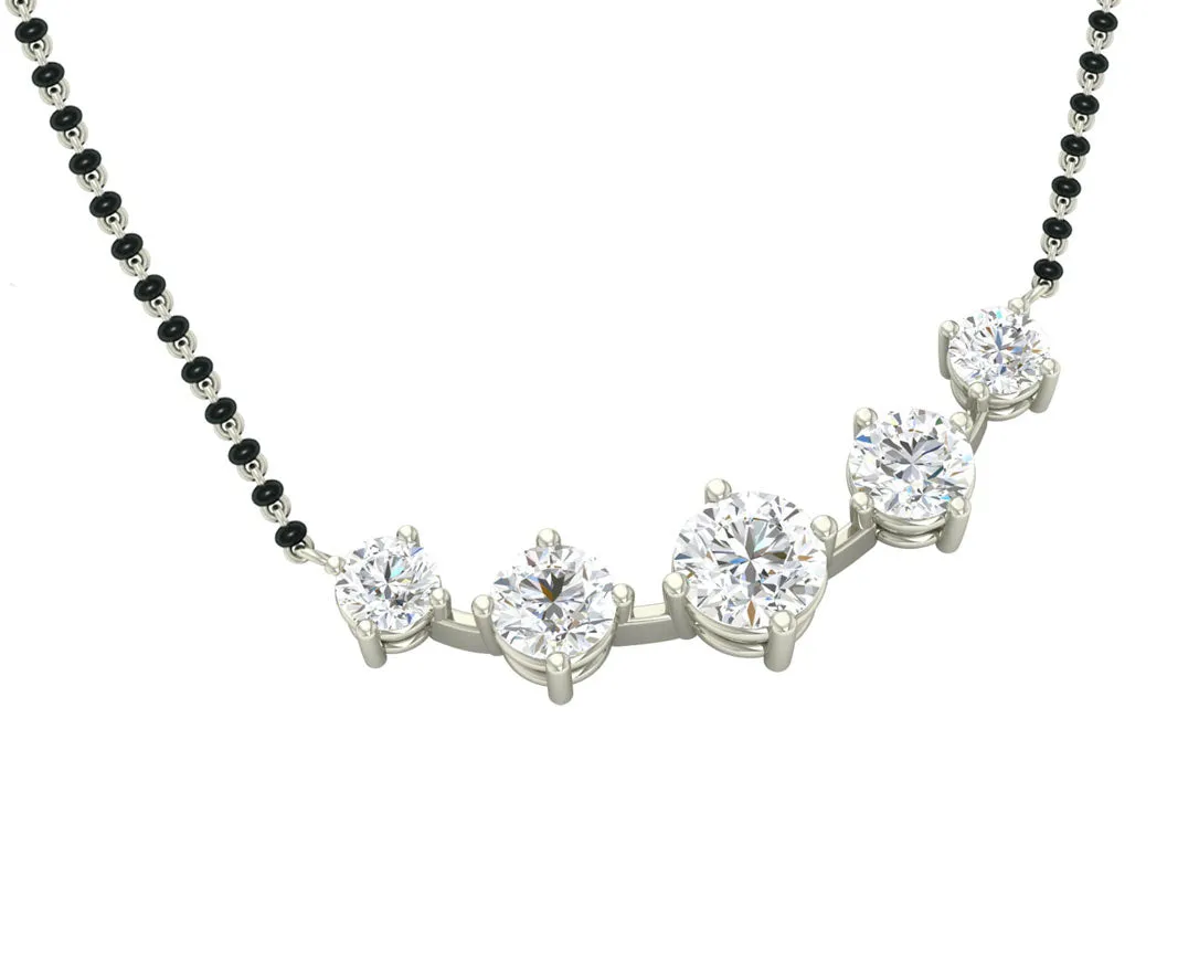 5 Stone Mangalsutra Chain Pendant