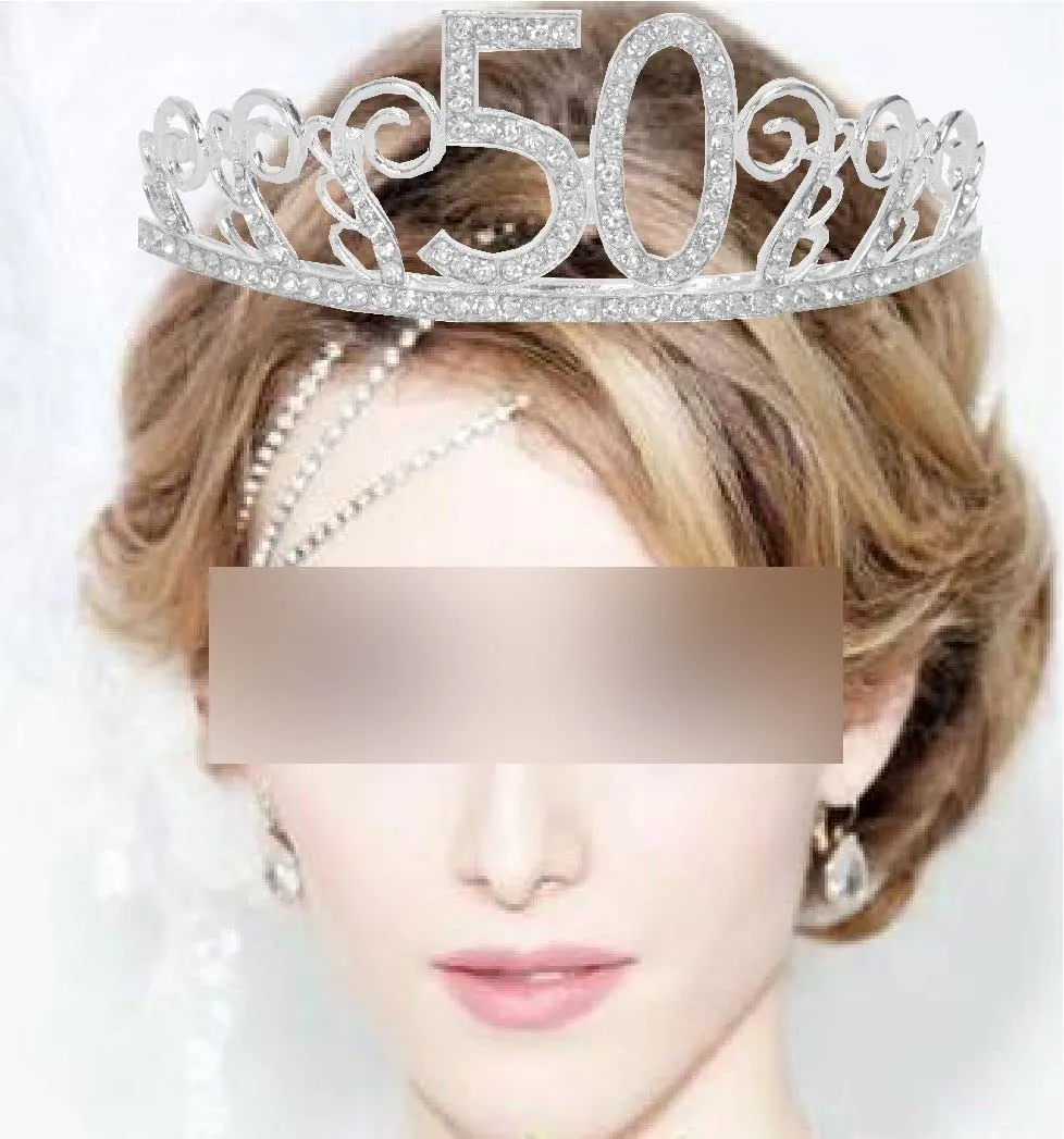 50 Birthday Gifts For Women,50 Bday Decorations For Women,50Th Sash For Women,50Th Tiara