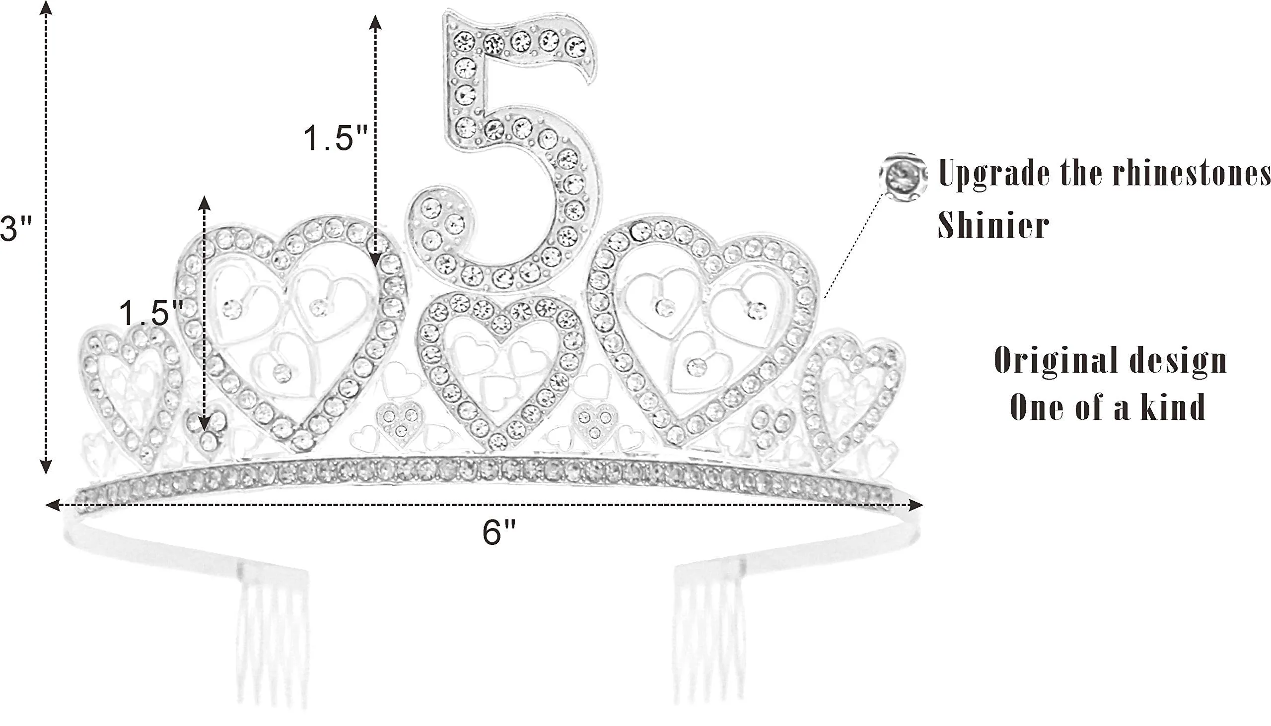 5th Birthday Sash, 5th Birthday Tiara, 5th Birthday Decorations for Her, 5th Birthday, 5th