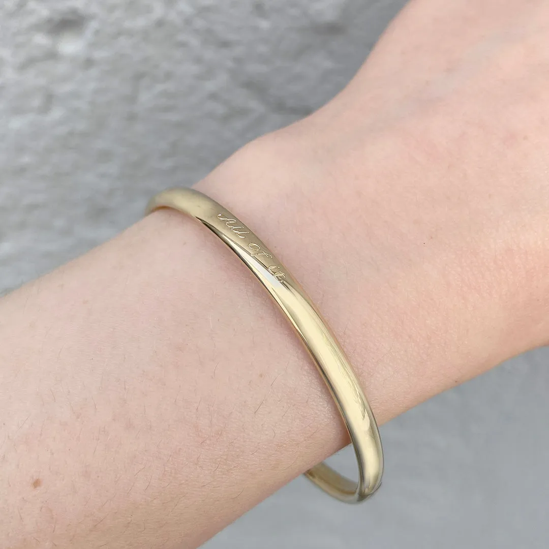 Adult 14K Gold Filled Plain 5mm Bangle