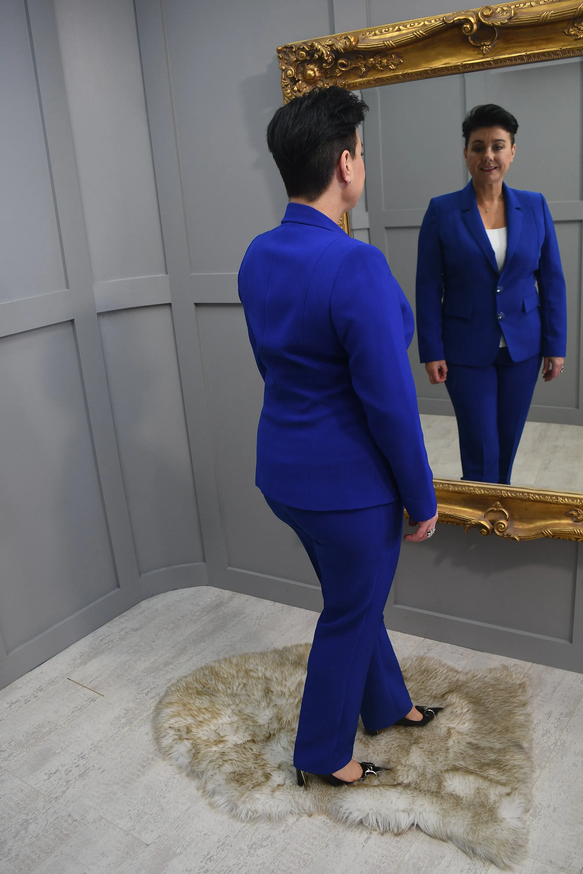 Avalon Royal Blue Blazer Jacket With Buttons - Dolores 302