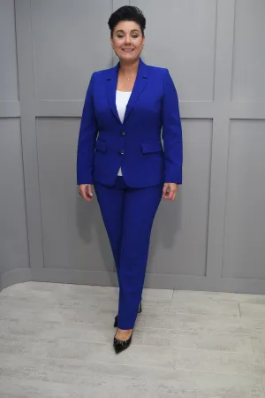 Avalon Royal Blue Blazer Jacket With Buttons - Dolores 302