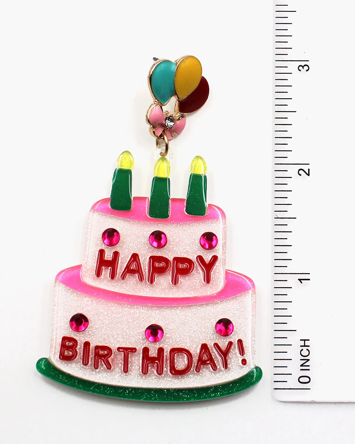 Birthday Cake Acrylic Earrings