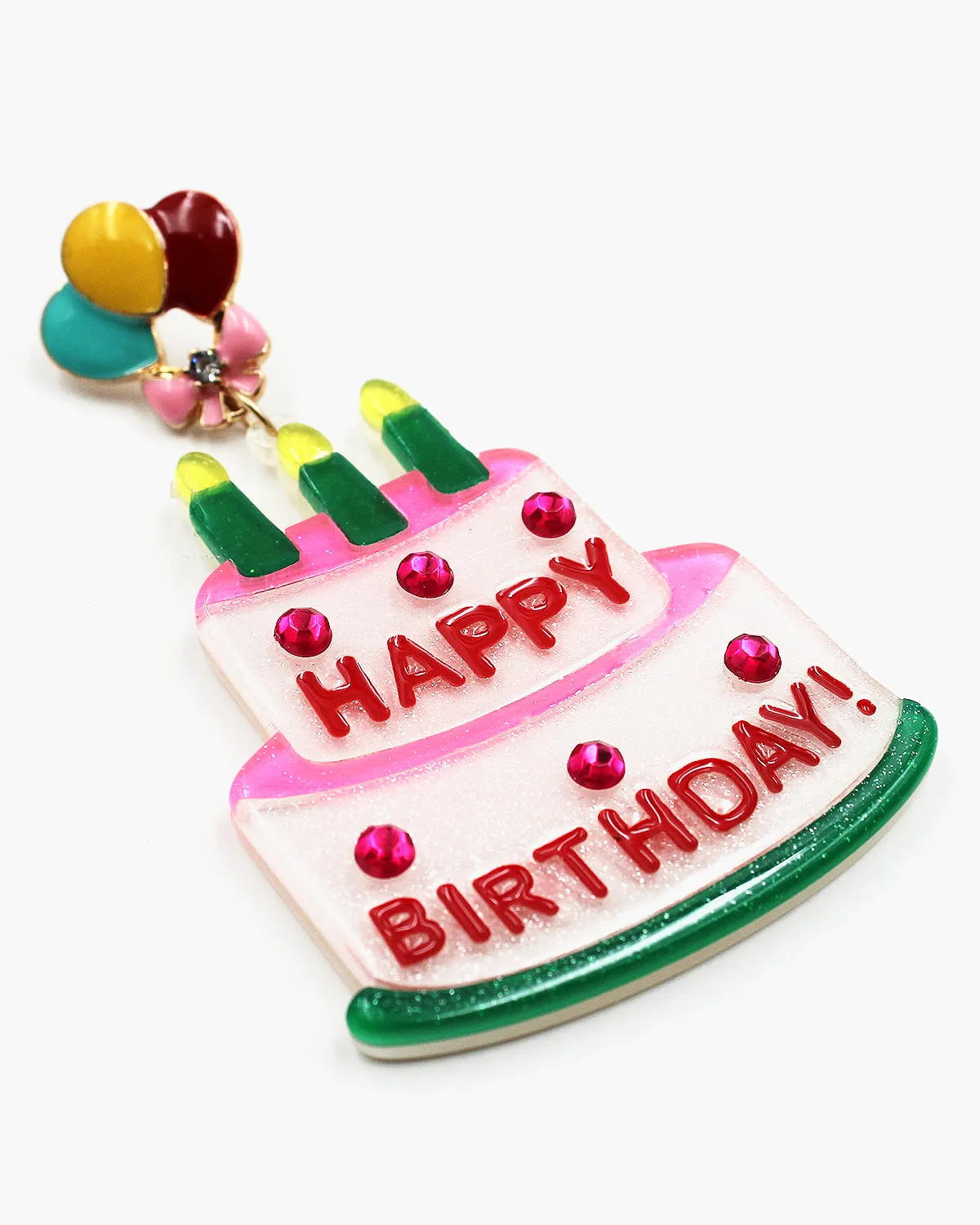 Birthday Cake Acrylic Earrings