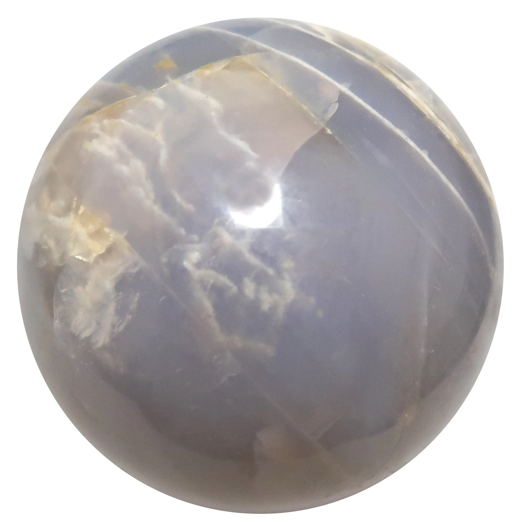 Blue Quartz Sphere Misty Rose Crystal Ball