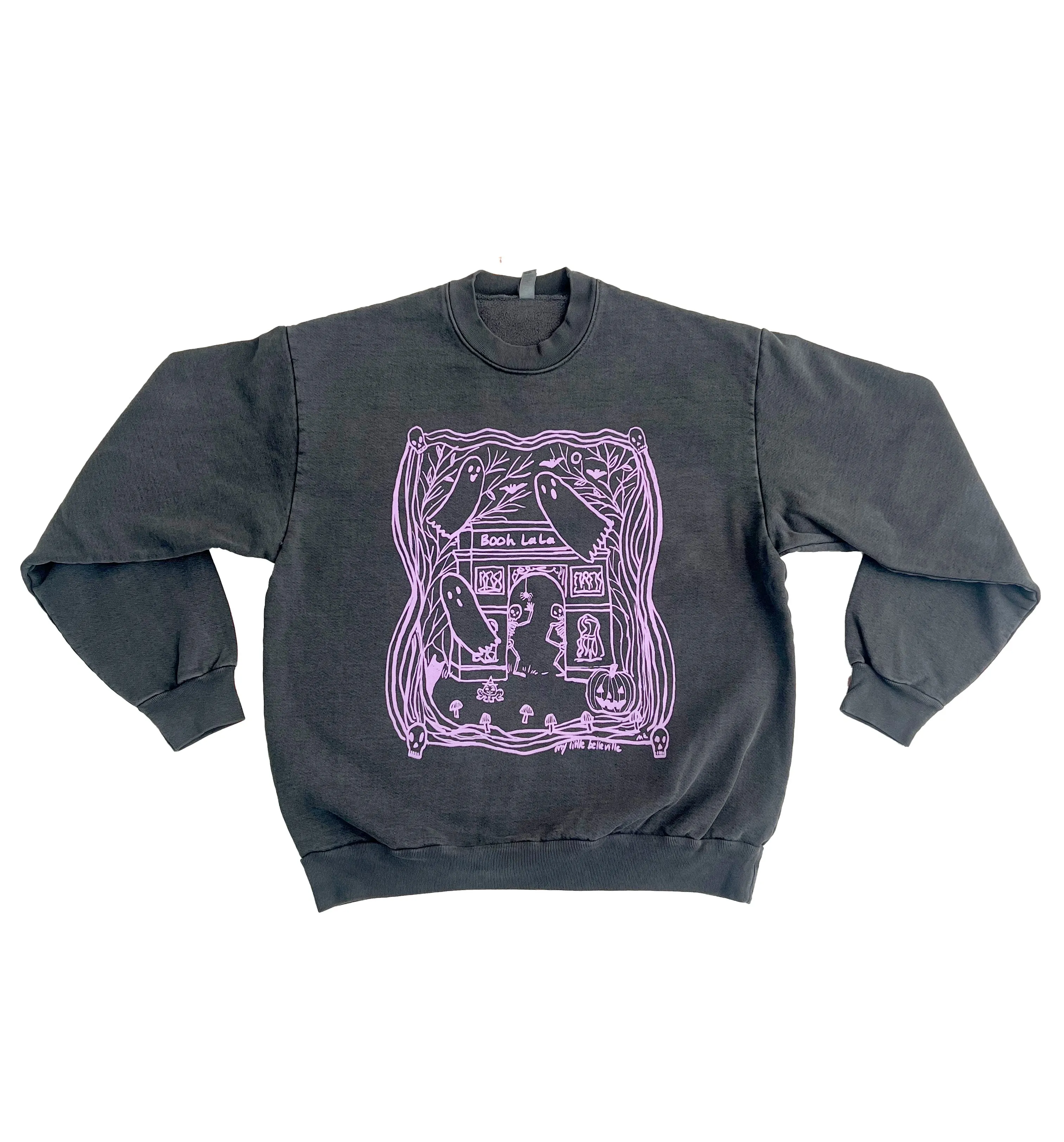 Booh La La Sweatshirt | Coral Orange Screen-printed | 100% cotton