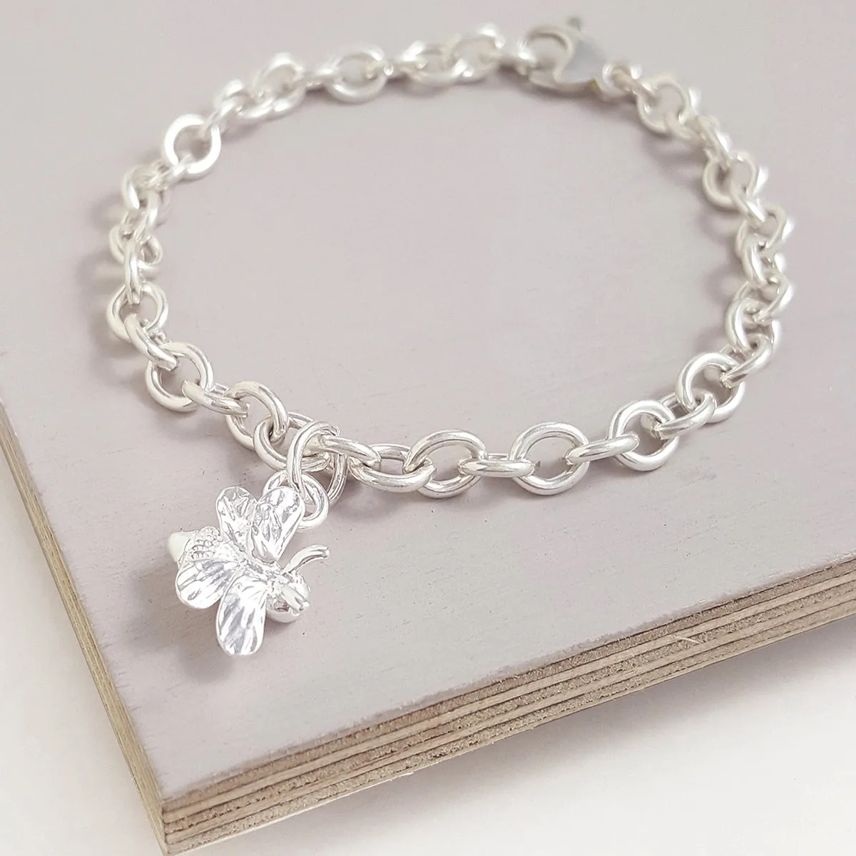 Bumble Bee Silver Charm
