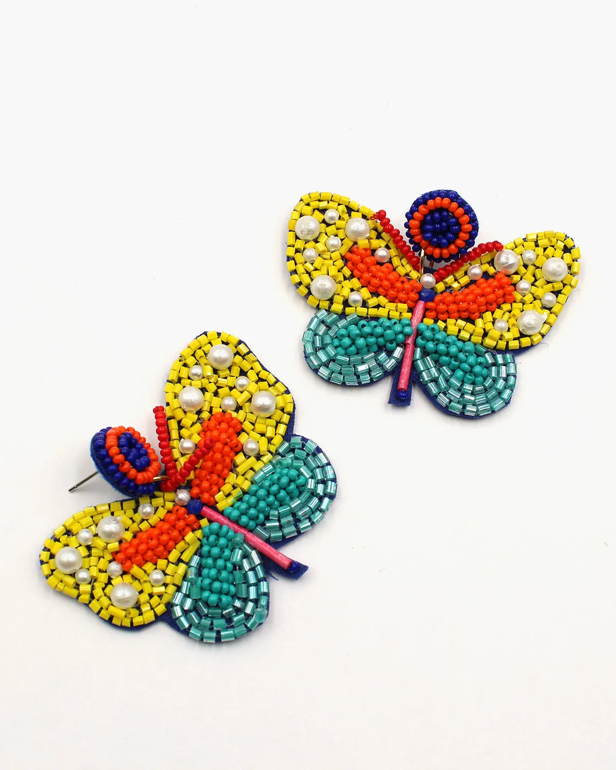 Butterfly Beaded Earrings