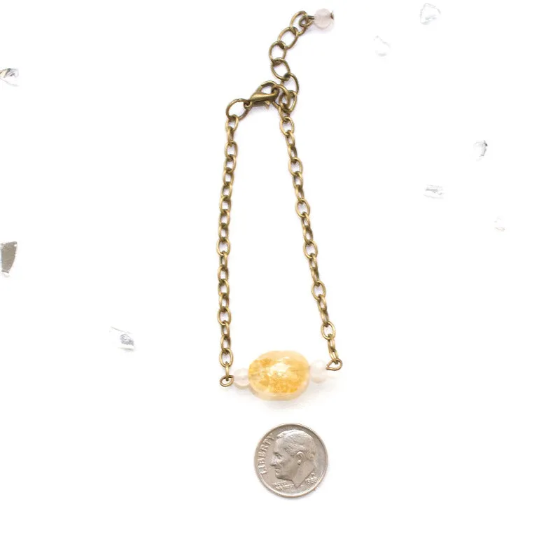 Citrine and Rose Quartz Bracelet