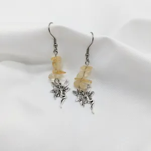 Citrine with Fairy Earrings