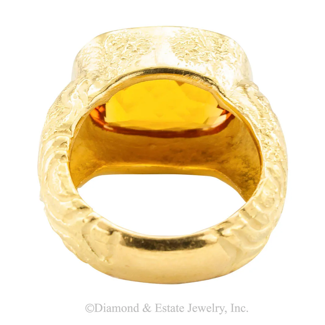 Citrine Yellow Gold Ring