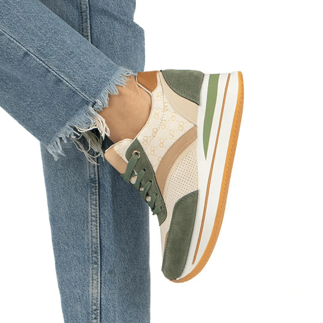 Clary casual walking sneakers with comfortable wedge