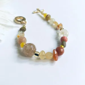 Classy Odd Bead Gemstone Bracelet