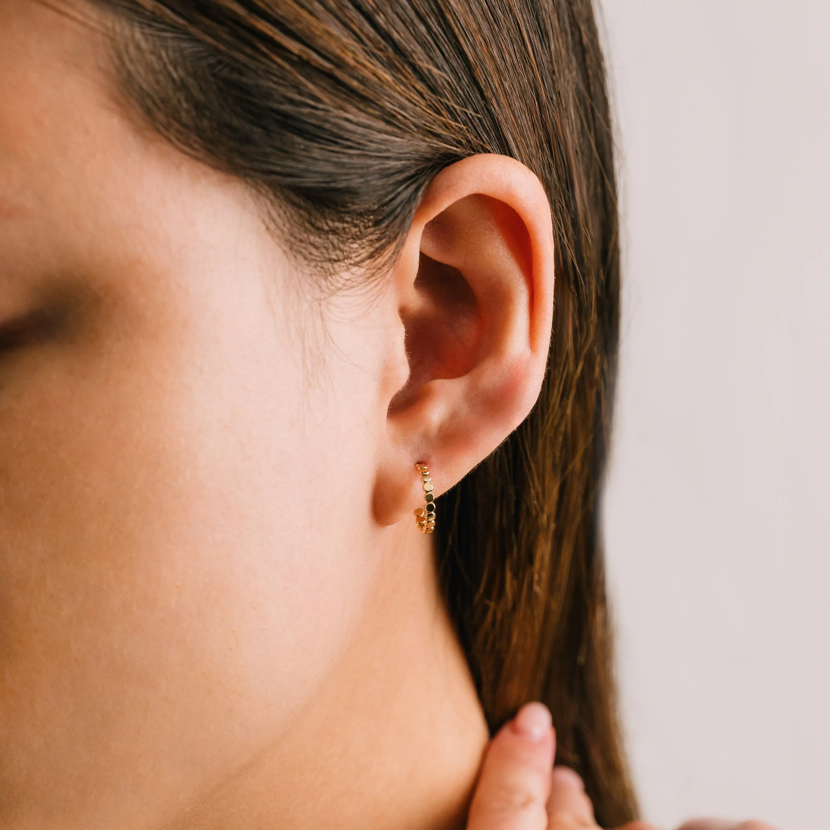 Cleo Gold-Filled Post Hoop Earrings