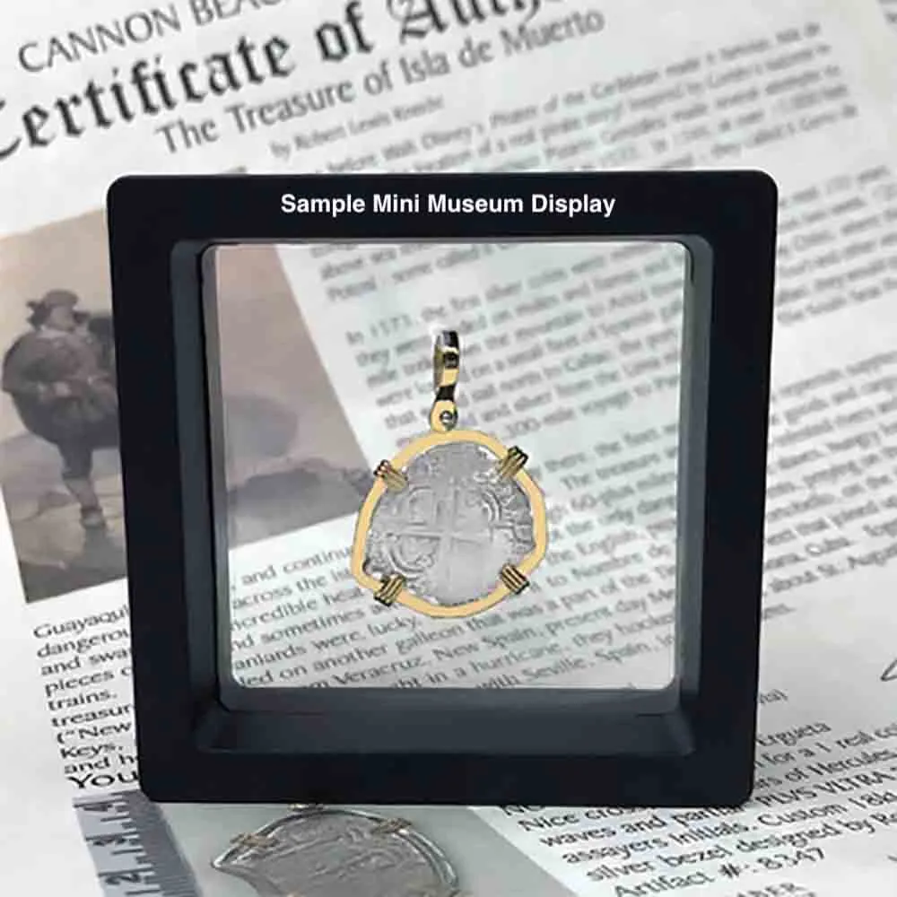Concepcion Shipwreck 4 Reale Silver Piece of 8 Sterling Silver Pendant | Artifact #3000
