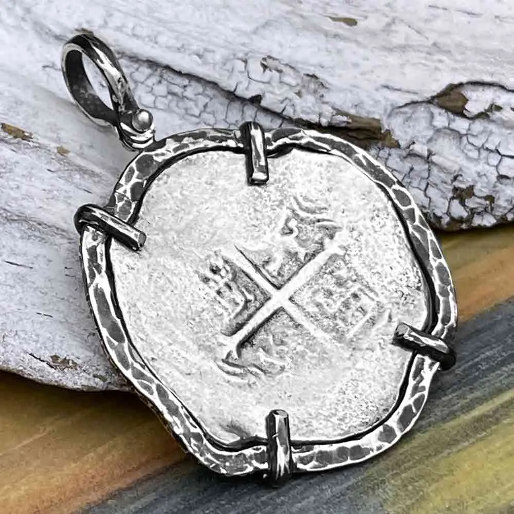Concepcion Shipwreck Spanish 8 Reale Silver Piece of Eight Sterling Silver TORTUGA COLLECTION Pendant | Artifact #6249