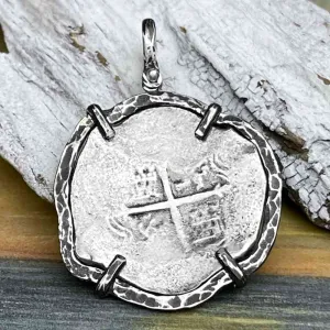 Concepcion Shipwreck Spanish 8 Reale Silver Piece of Eight Sterling Silver TORTUGA COLLECTION Pendant | Artifact #6249