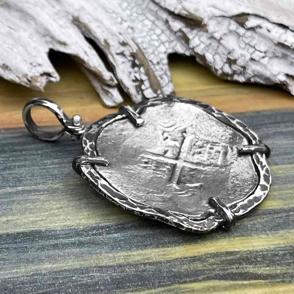Concepcion Shipwreck Spanish 8 Reale Silver Piece of Eight Sterling Silver TORTUGA COLLECTION Pendant | Artifact #6249