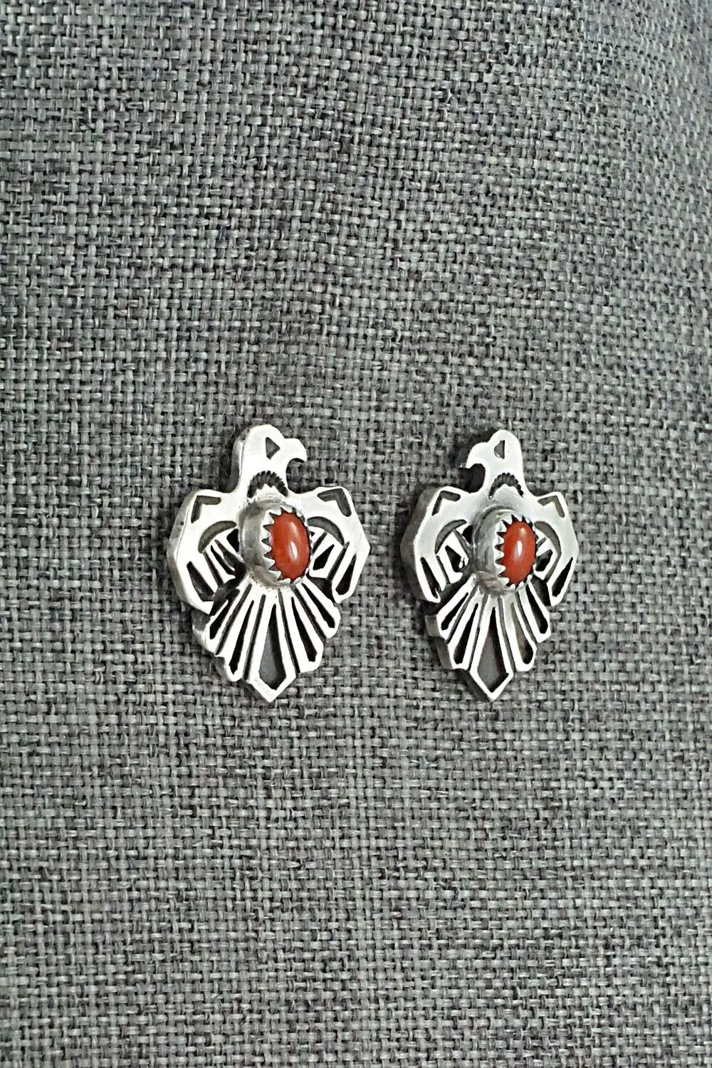 Coral & Sterling Silver Earrings - Paige Gordon
