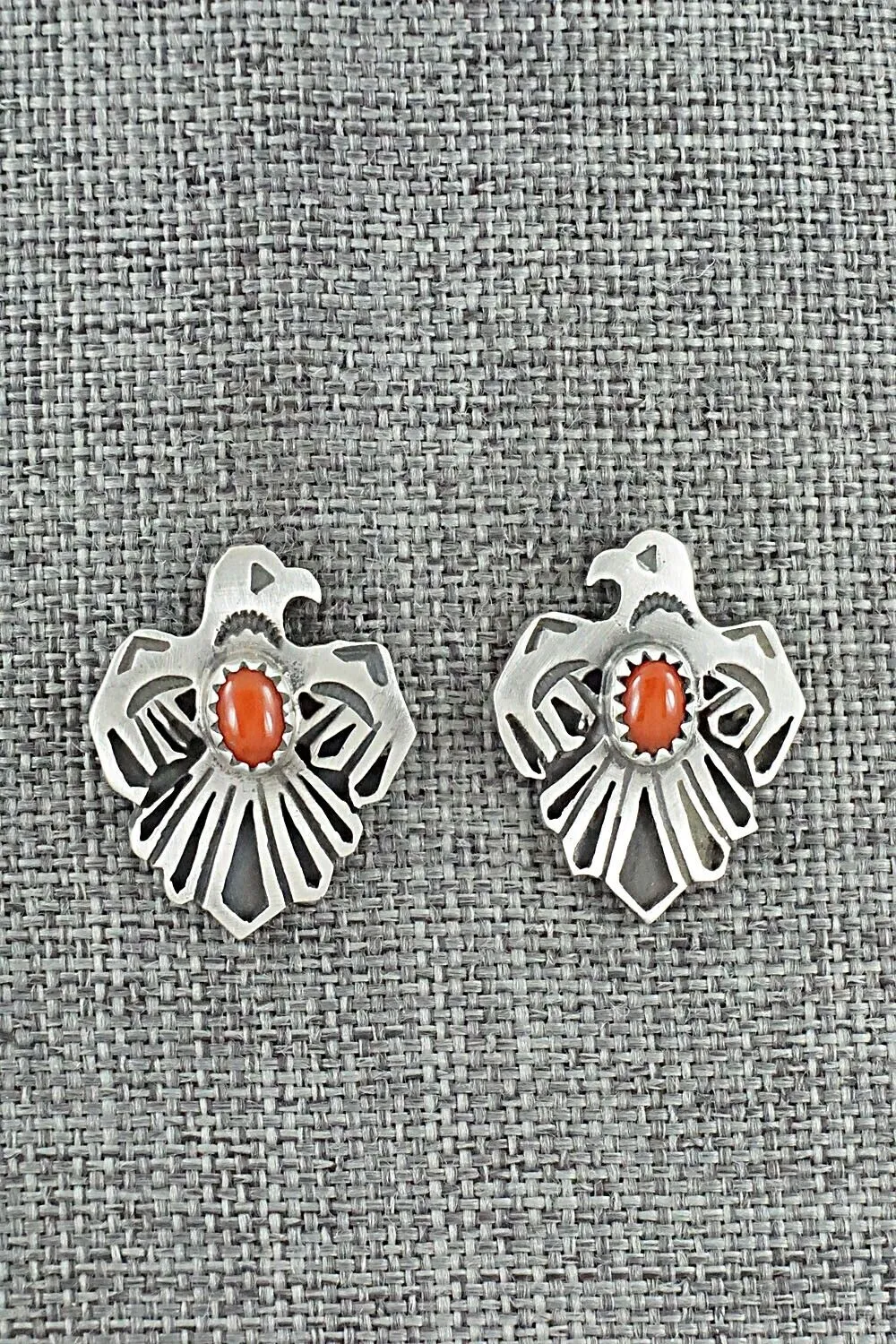 Coral & Sterling Silver Earrings - Paige Gordon