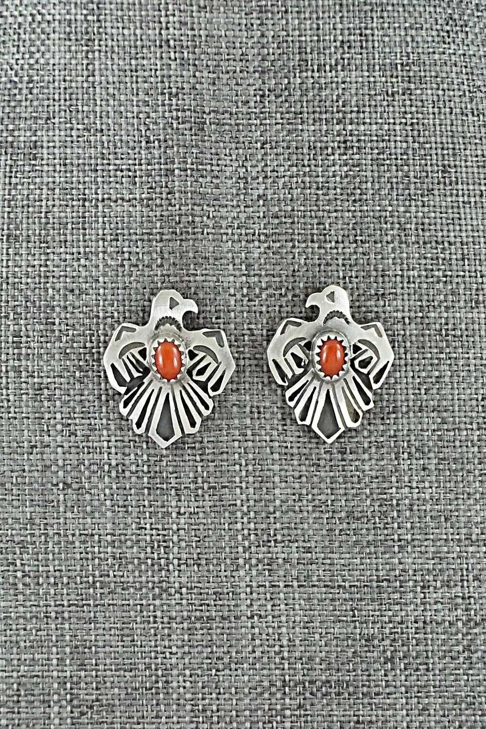 Coral & Sterling Silver Earrings - Paige Gordon