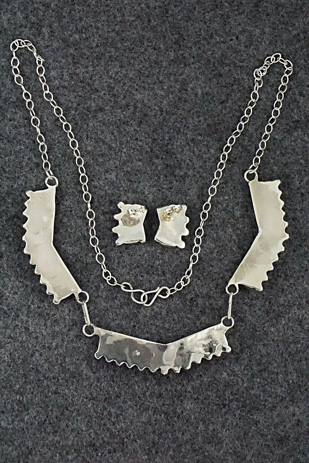 Coral & Sterling Silver Necklace Set - M. Solomon