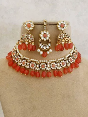 Coral Annie Necklace Set
