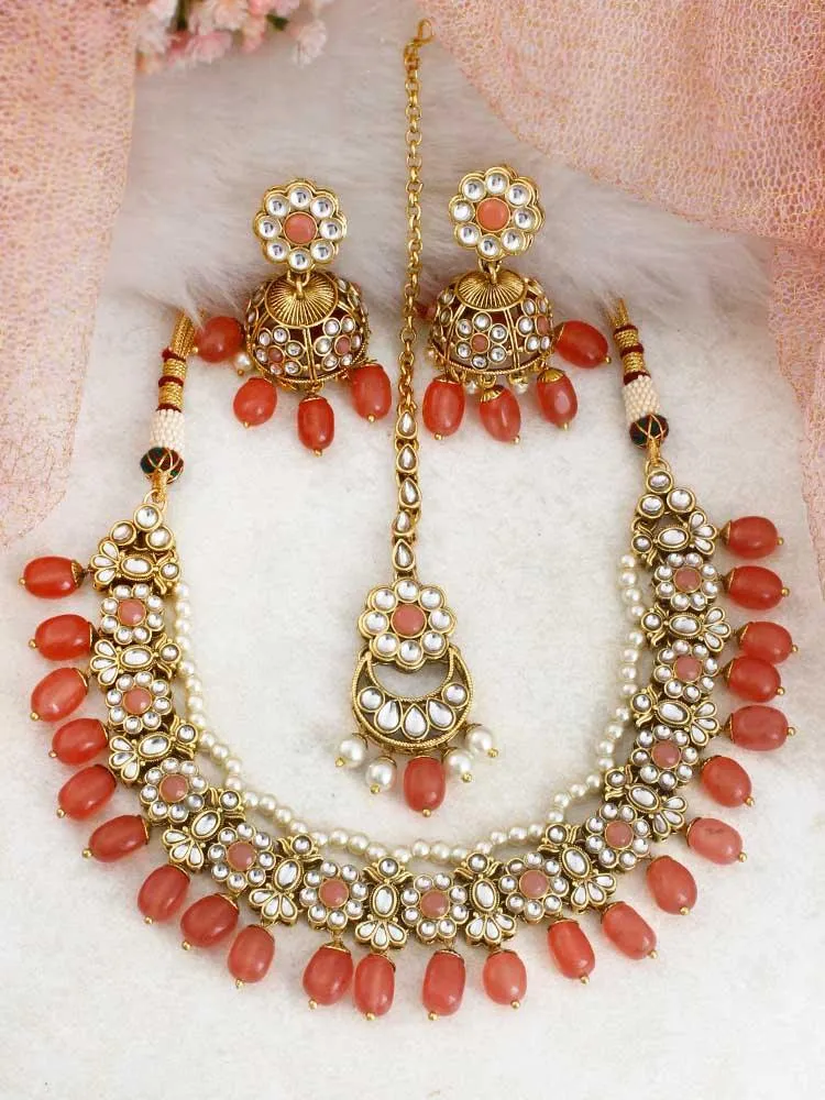 Coral Annie Necklace Set