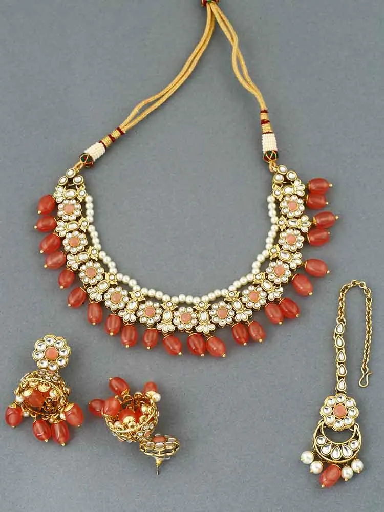Coral Annie Necklace Set