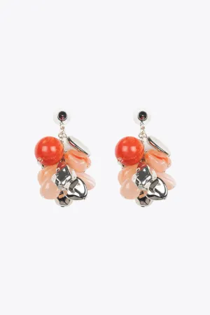 Coral river pearl earring