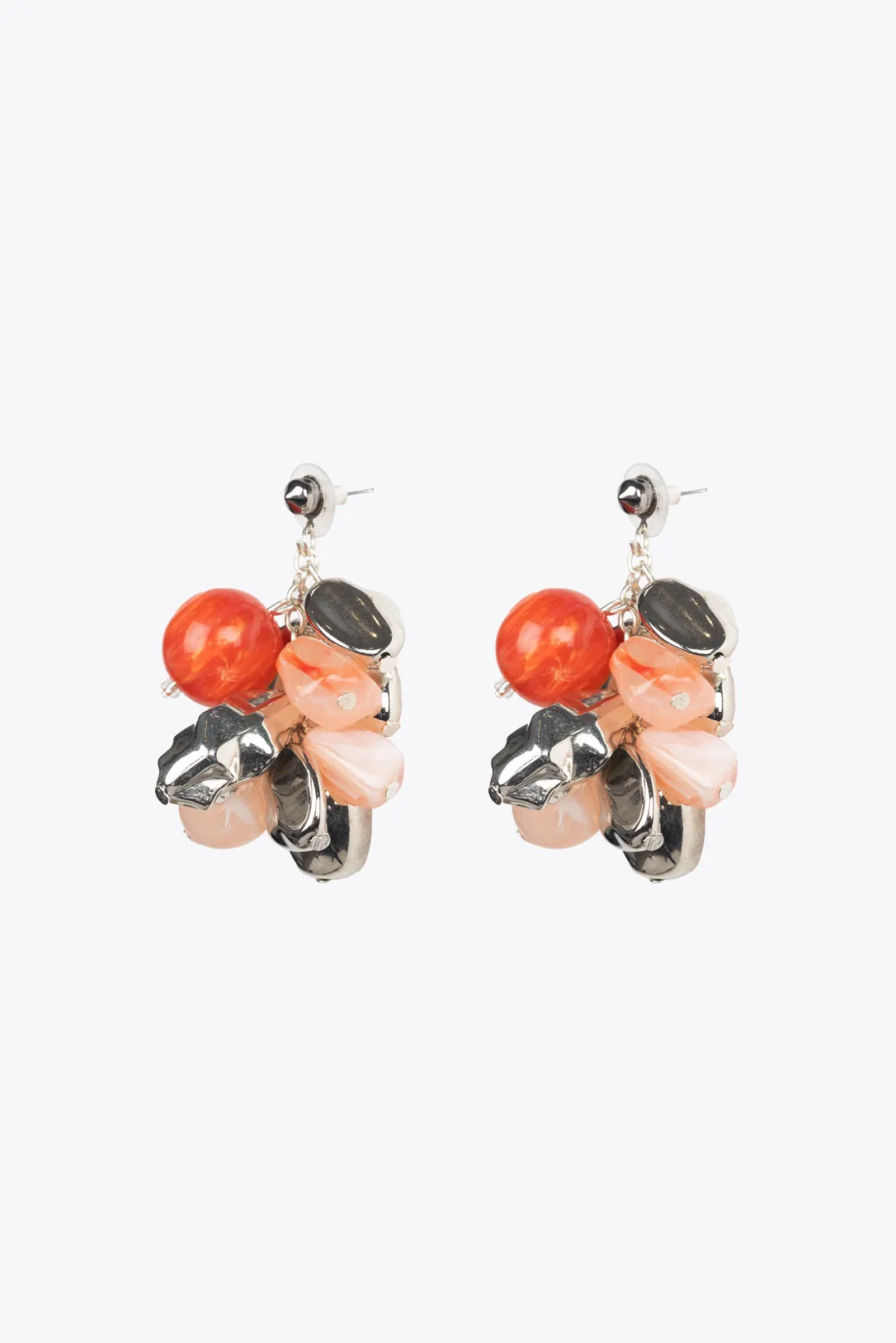 Coral river pearl earring