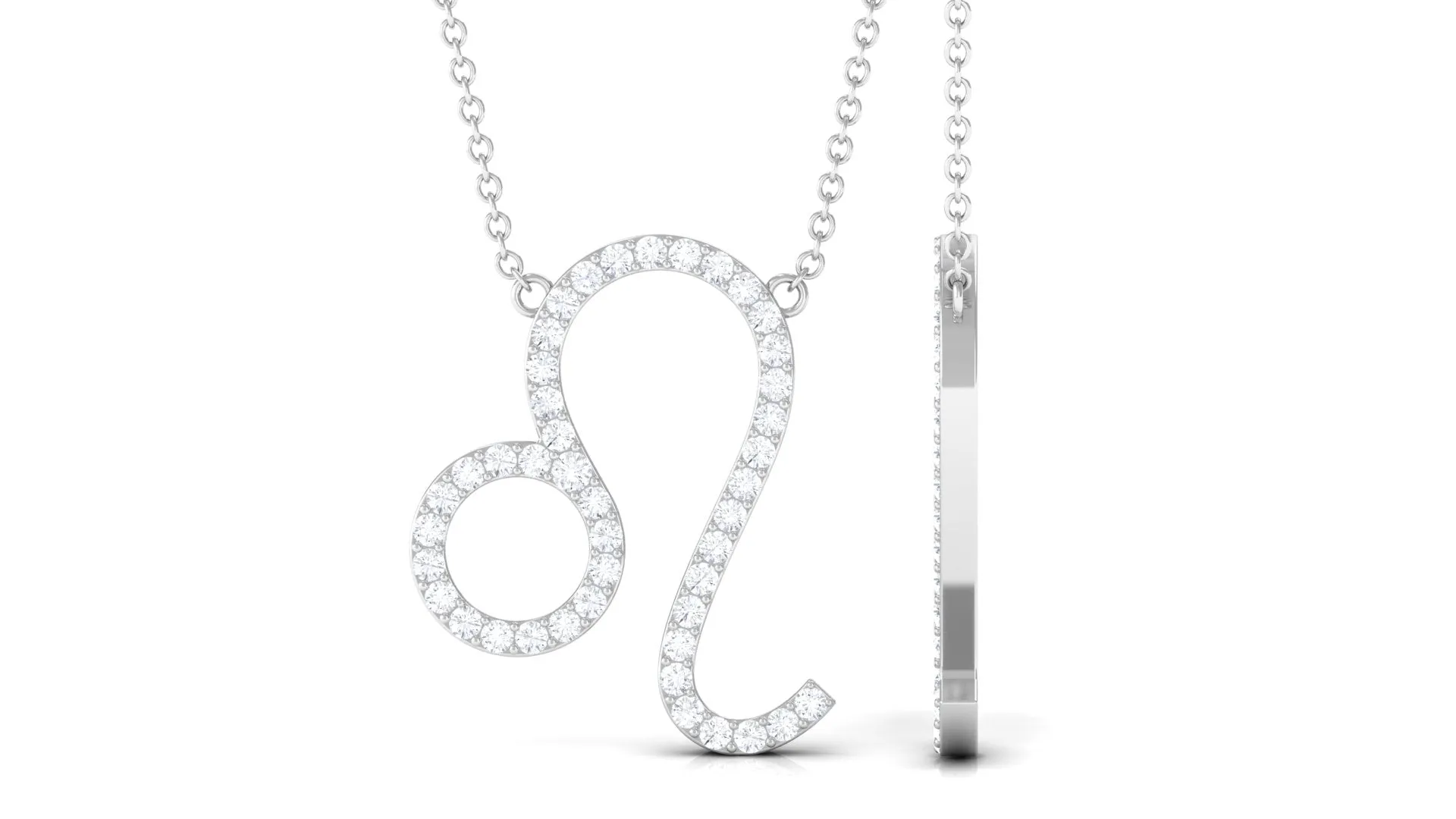Dainty Cubic Zirconia Leo Zodiac Necklace