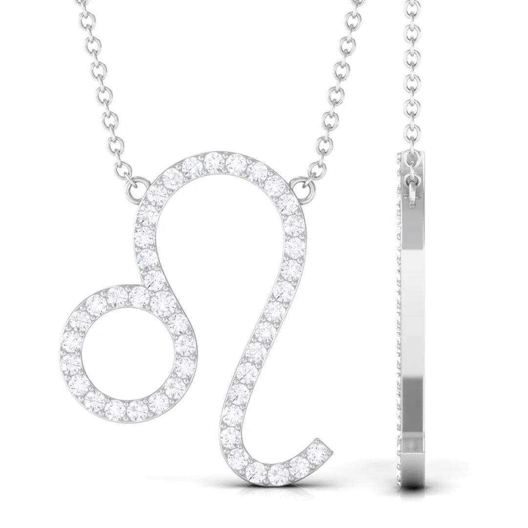 Dainty Cubic Zirconia Leo Zodiac Necklace