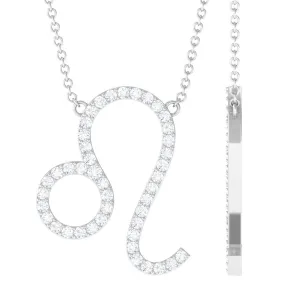 Dainty Cubic Zirconia Leo Zodiac Necklace