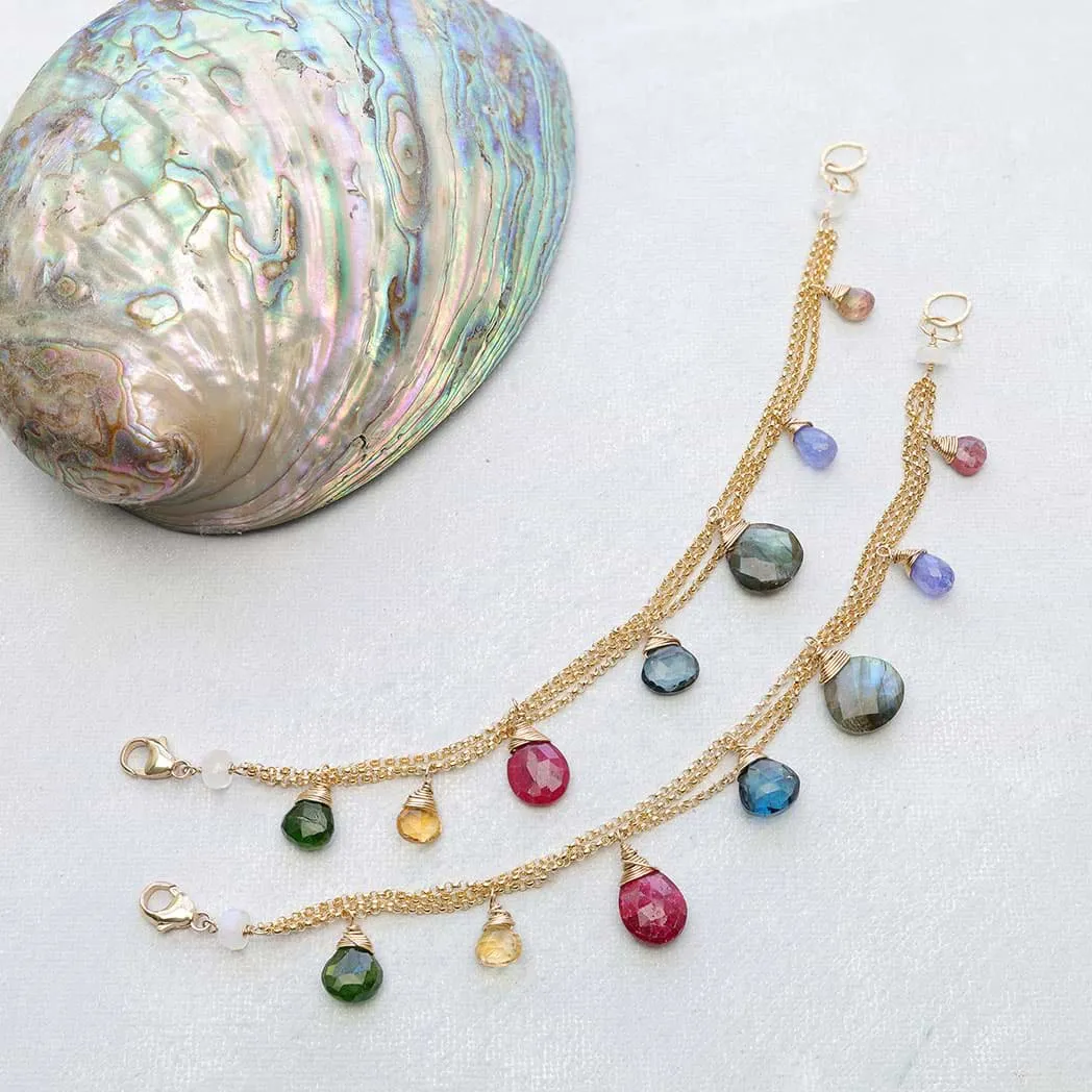Dauphiné - Topaz Multi-Gemstone Gold Bracelet
