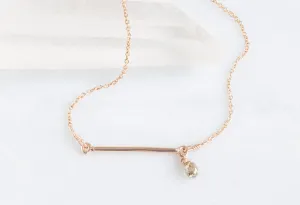 Diamond Briolette Bar Bracelet