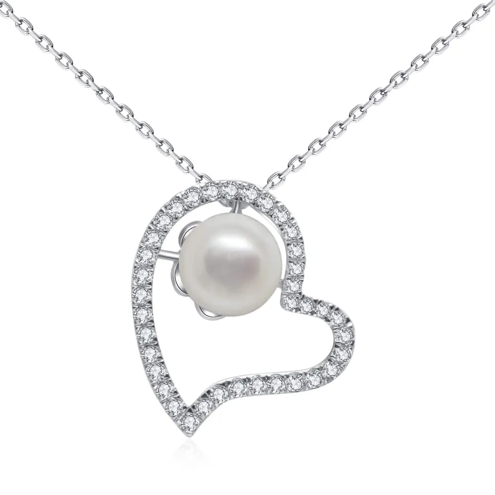 G18k Pearl In My Heart Necklace
