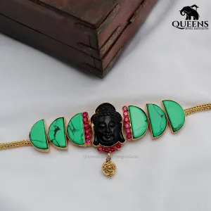 GAUTHAMI CHOKER NECKLACE GREEN
