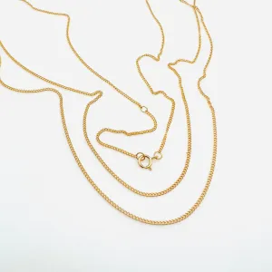 Gold-Filled Round Curb Link Chain 16” with Extender